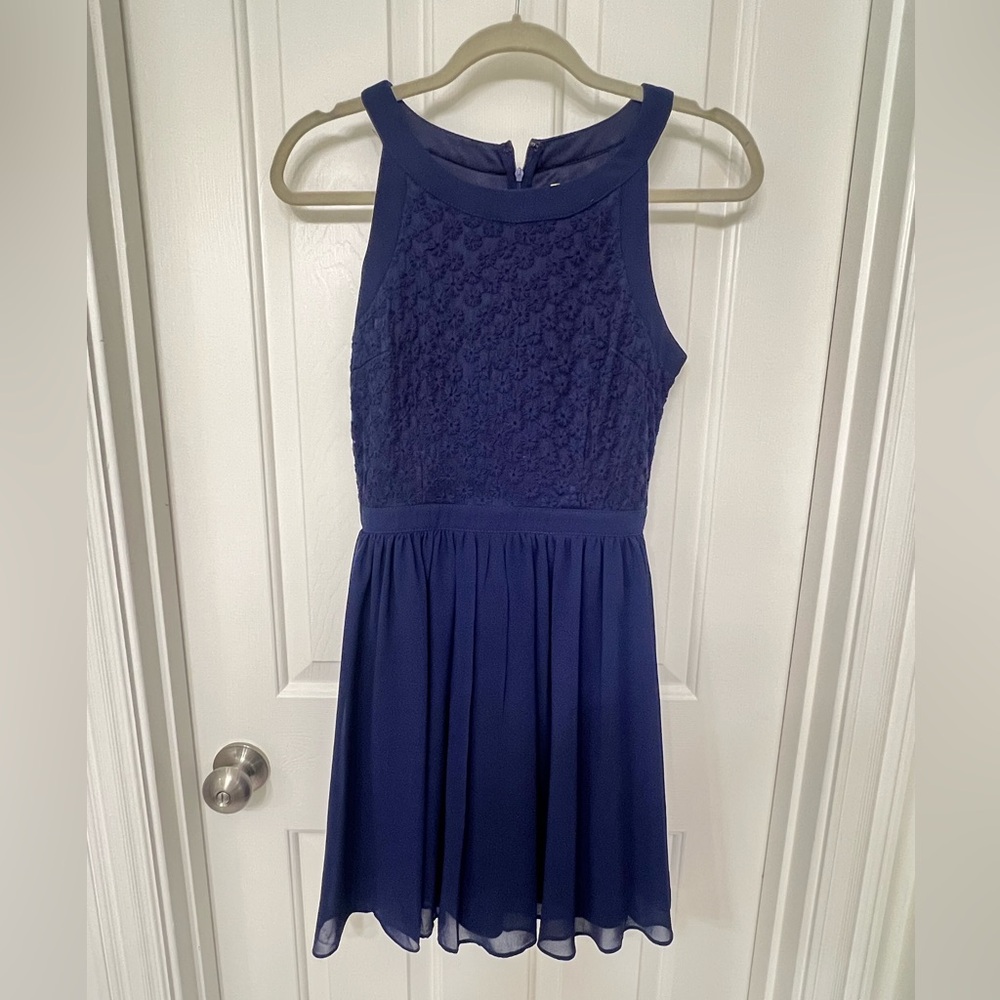 Francesca's Navy Blue Mini Dress